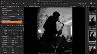 Sax Man Black & White Photography -  BTS screenshot 3