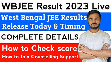 WBJEE Result 2023 | West Bengal JEE results today | how to check score