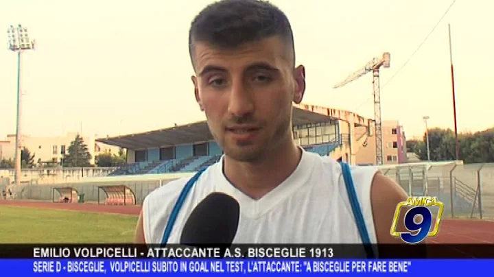 SERIE D | Bisceglie, Volpicelli subito in goal nel test, l'attaccante:"A Bisceglie per far bene"