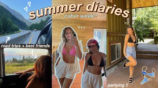 SUMMER VLOG: cabin days in my life with my best friends! parties, beach, \& fun times