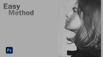 Easy photocopy scan lines effect | Photoshop tutorial