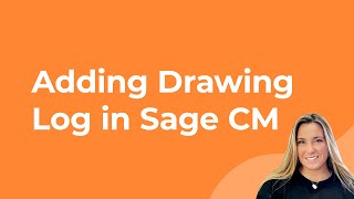 Manually Adding a Drawing Log in Sage Construction Management