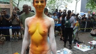 Annual BodyPainting Day 2016   AWESOME New york