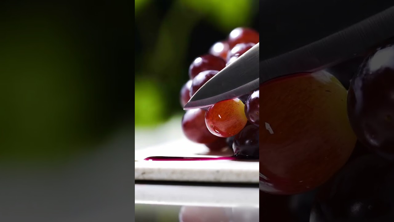 Glass Grape Crush in 4K | Slow Motion ASMR with Deep Purple Juice 🍇