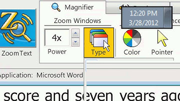 ZoomText New User Introduction (4X magnification)