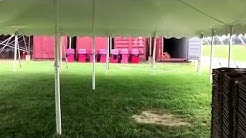 Party Tent Rental 30x60 Pole Tent next to a 20x40 Party Canopy 