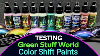 Testing Green Stuff World Color Shift Paint - Awesome Acrylic Colorshift Colors