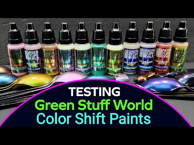 Testing Green Stuff World Color Shift Paint - Awesome Acrylic Colorshift  Colors 