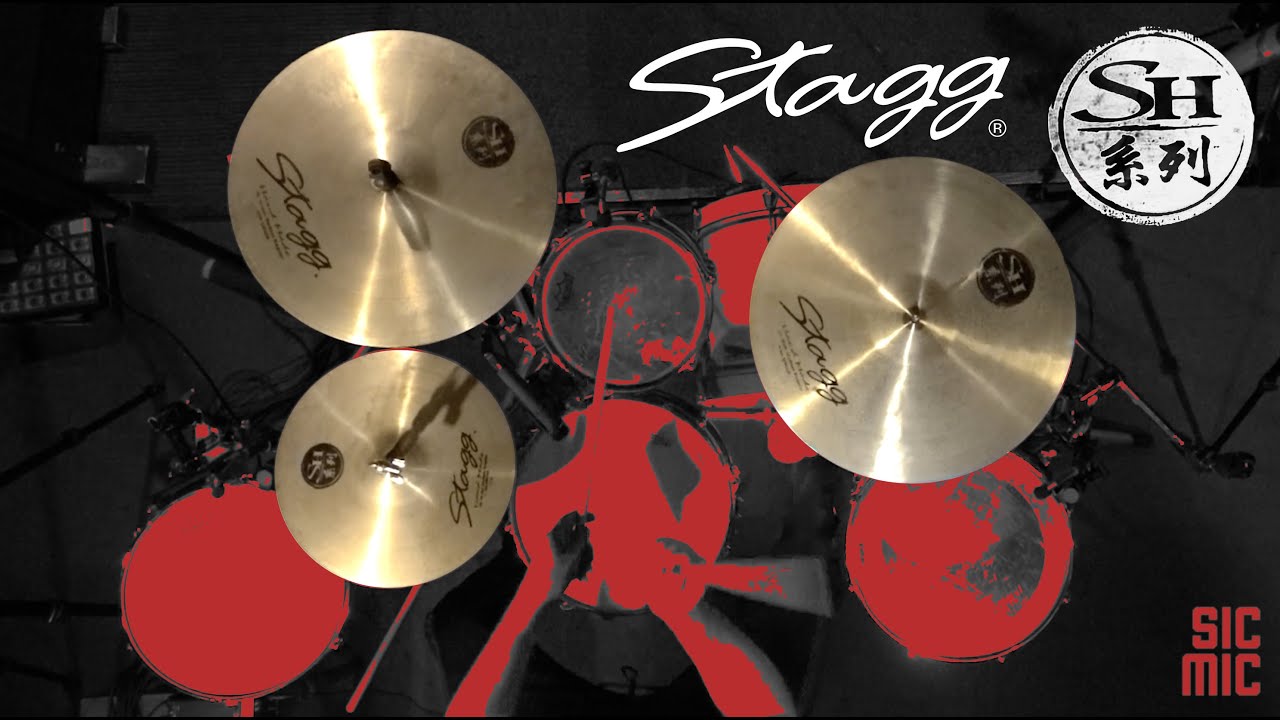 Stagg SH 20" Ride 16" Crash 14" Hi Hat. Medium Regular Cymbal Set SH