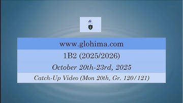 1B2 Catch Up Mon 20th Oct 2025