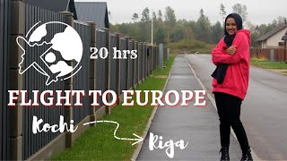 My First Solo Flight To Europe | 20 hrs flight | Malayalam vlog