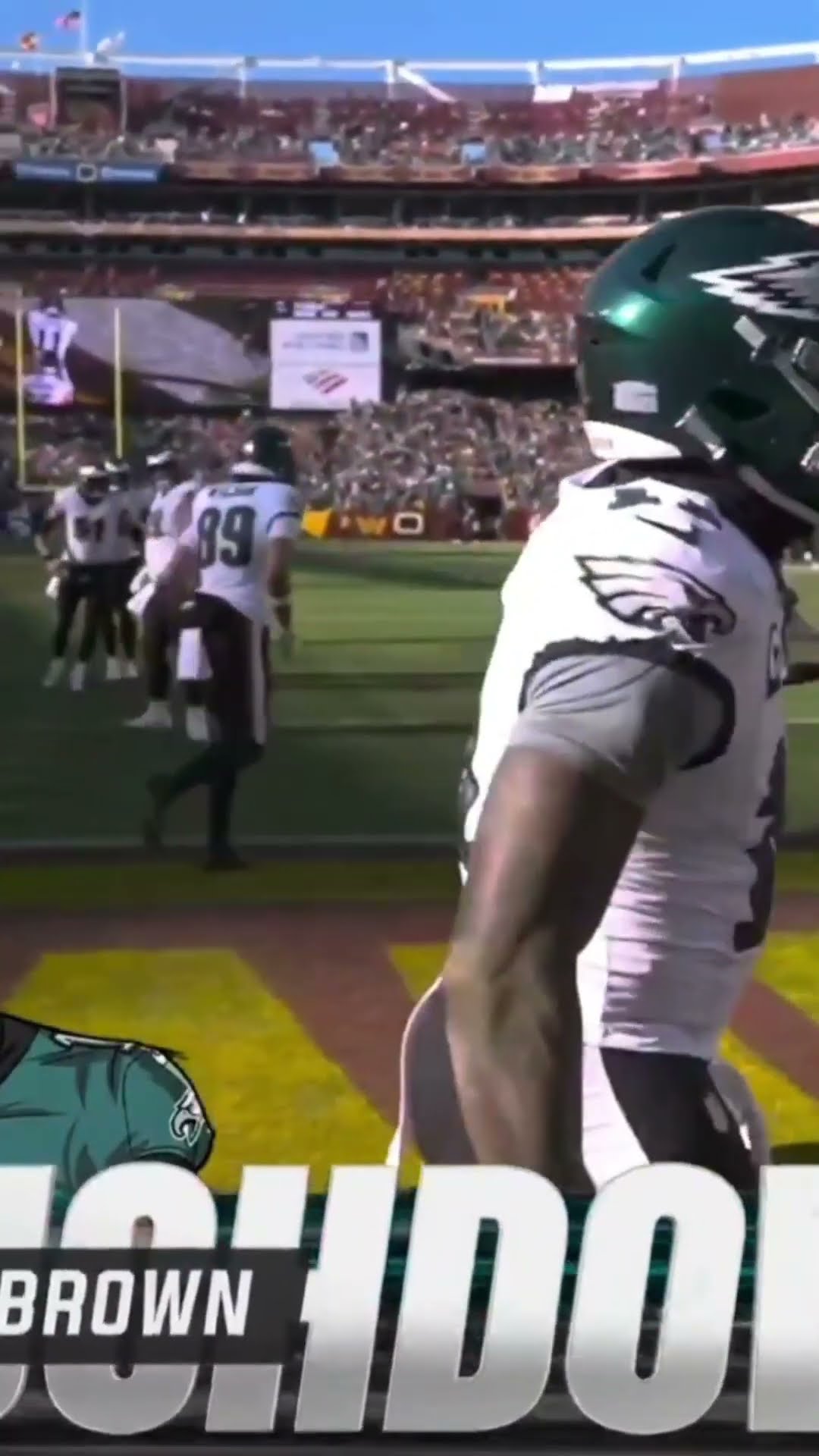 Kenny Pickett fills in \u0026 goes 3/3 AND A TD to AJ Brown! ?? Eagles vs Commanders Highlights