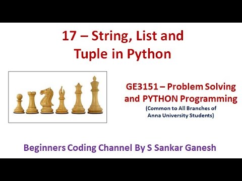 String, List and Tuples in Python | Programs | Step by Step ...