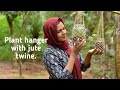 Plant hanger in Malayalam / jute twine DIY/ macrame plant hanger/ Leca balls/ by Botanical Woman