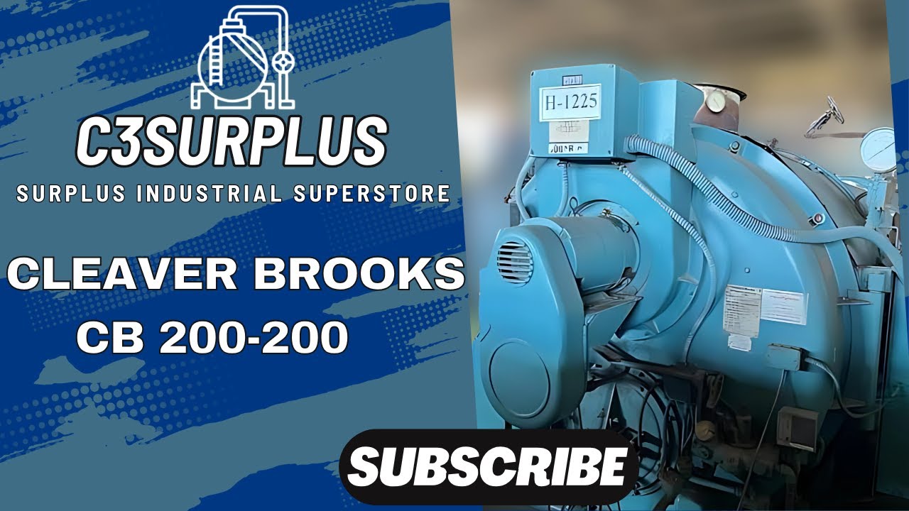200 HP Cleaver Brooks 150 PSI Steam Boiler 1990 Model CB 200-200