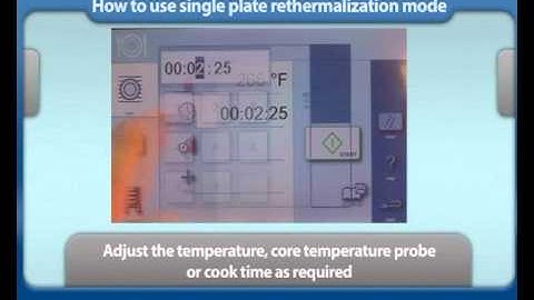 Convotherm easyToUCH - Rethermalizing | How to use the single plate rethermalization mode