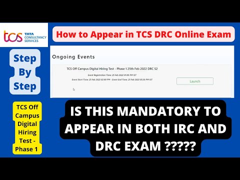 How To Appear in TCS DRC Online Exam | Explained Step by Step | With live demo of DRC exam