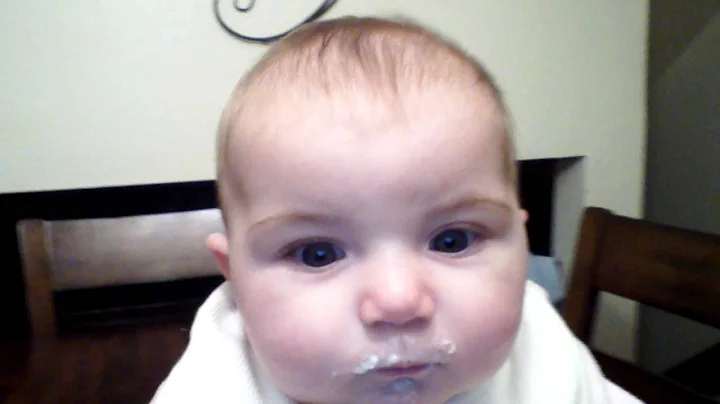 aspen rain eating for the first time. with lisa La...