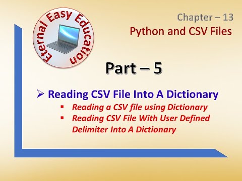 TN 12th STD CS Chapter 13 CSV (Part 5 Reading CSV file using dictionary, CSV file with delimiter)