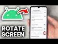 Android: How To Rotate Screen