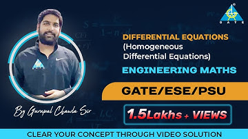 Differential Equations(Homogeneous Differential Equations) | Engineering Mathematics