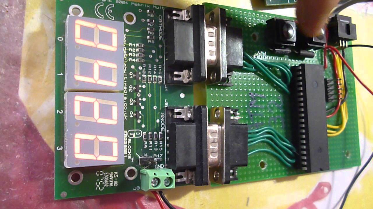 4 digit counter on 7 segment display