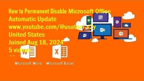 How to Permanent Disable Microsoft Office Automatic Update