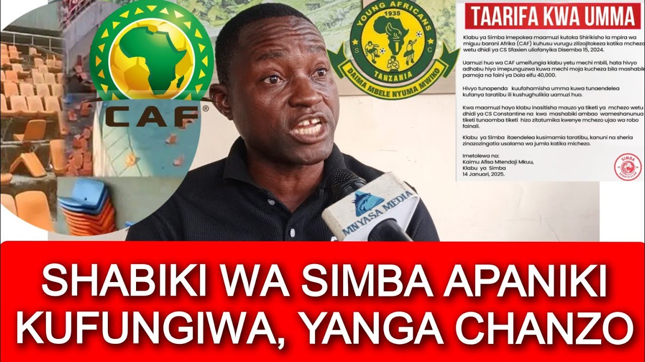 SHABIKI WA SIMBA APANIKI BAADA YA SIMBA KUFUNGIWA KUINGIZA MASHABIKI ...