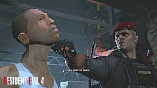Cj Is Really Train Hard To Fight Krauser - Re4 Remake Mod