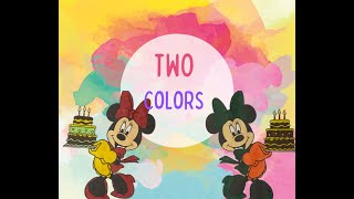 Minnie Mouse makes birthday cakes coloring pages | coloring minnie mouse | two colors