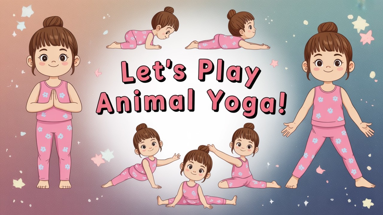 Fun Animal Yoga for Kids 🦁🐸🦋 | Move Like a Lion, Frog & Butterfly | Calm, Stretch & Play