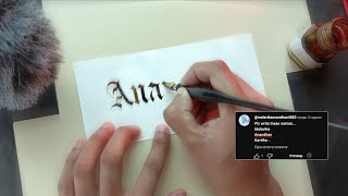 WRITING YOUR NAMES IN CALLIGRAPHY IN REAL TIME BY CALLIGRAPHY MASTERS CREW MEMBERS