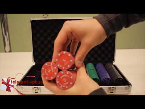 Набор для покера в кейсе - 300 фишек с номиналом (Russian Poker)