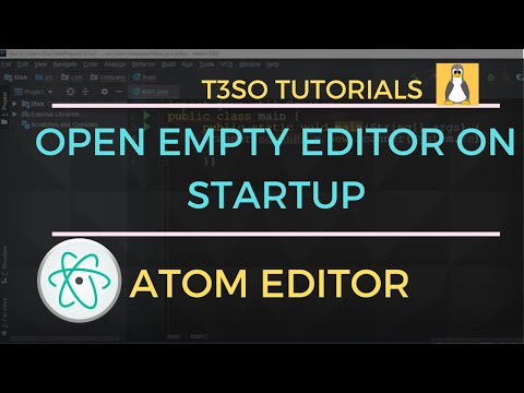 How to Disable Open Empty Editor On Startup in Atom Editor