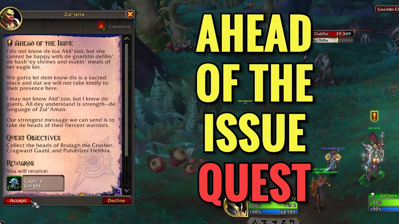Ahead Of The Issue Quest (WoW Midnight)