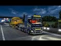 Truckers of Europe 3😍 Heavy Duty Night Drive! 🚛 New Holland Combine Harvester Cargo Challenge