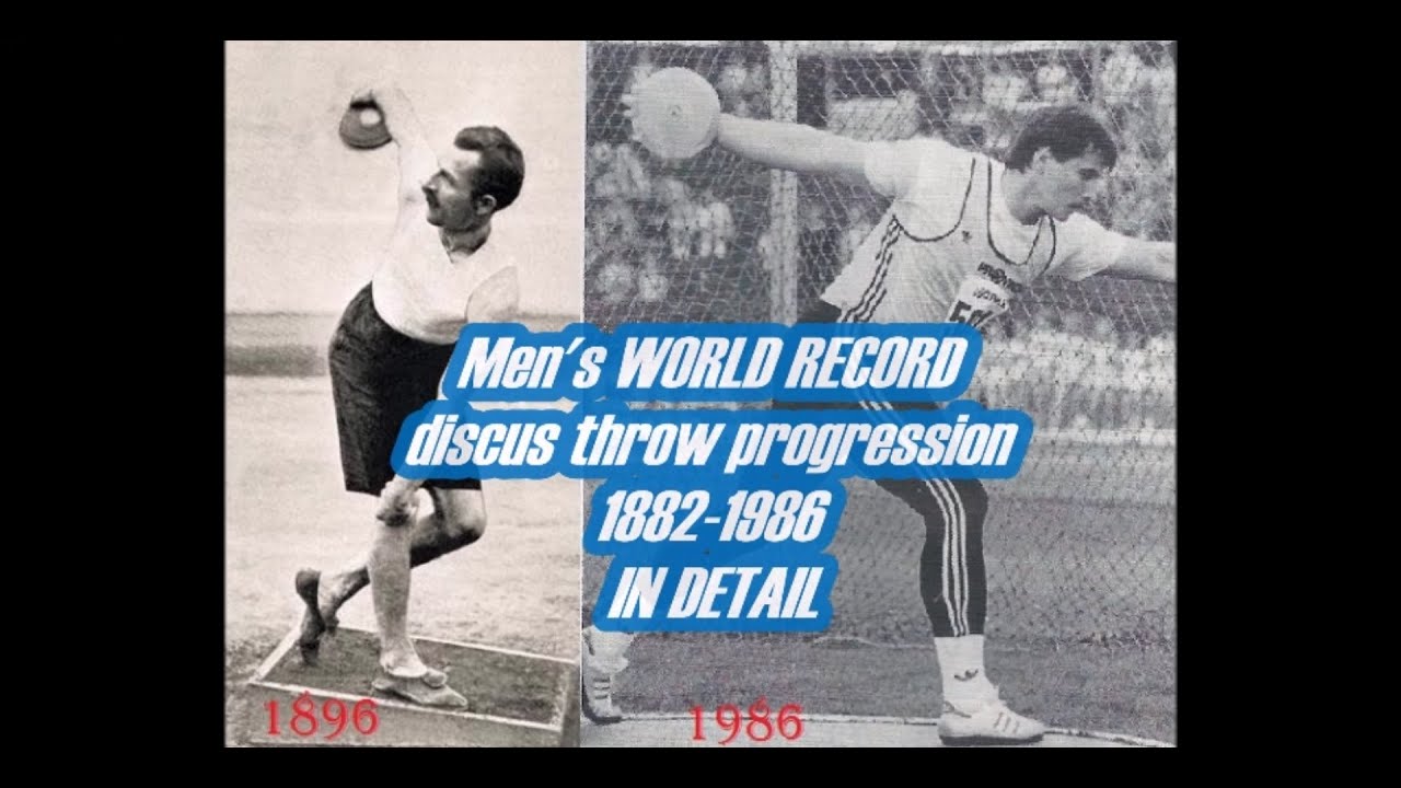 Men's WORLD RECORD discus throw progression 18821986 IN DETAIL. YouTube