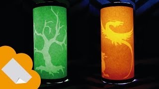 Como hacer lamparas de papel con figuras ocultas  paper lamps hidden figures 