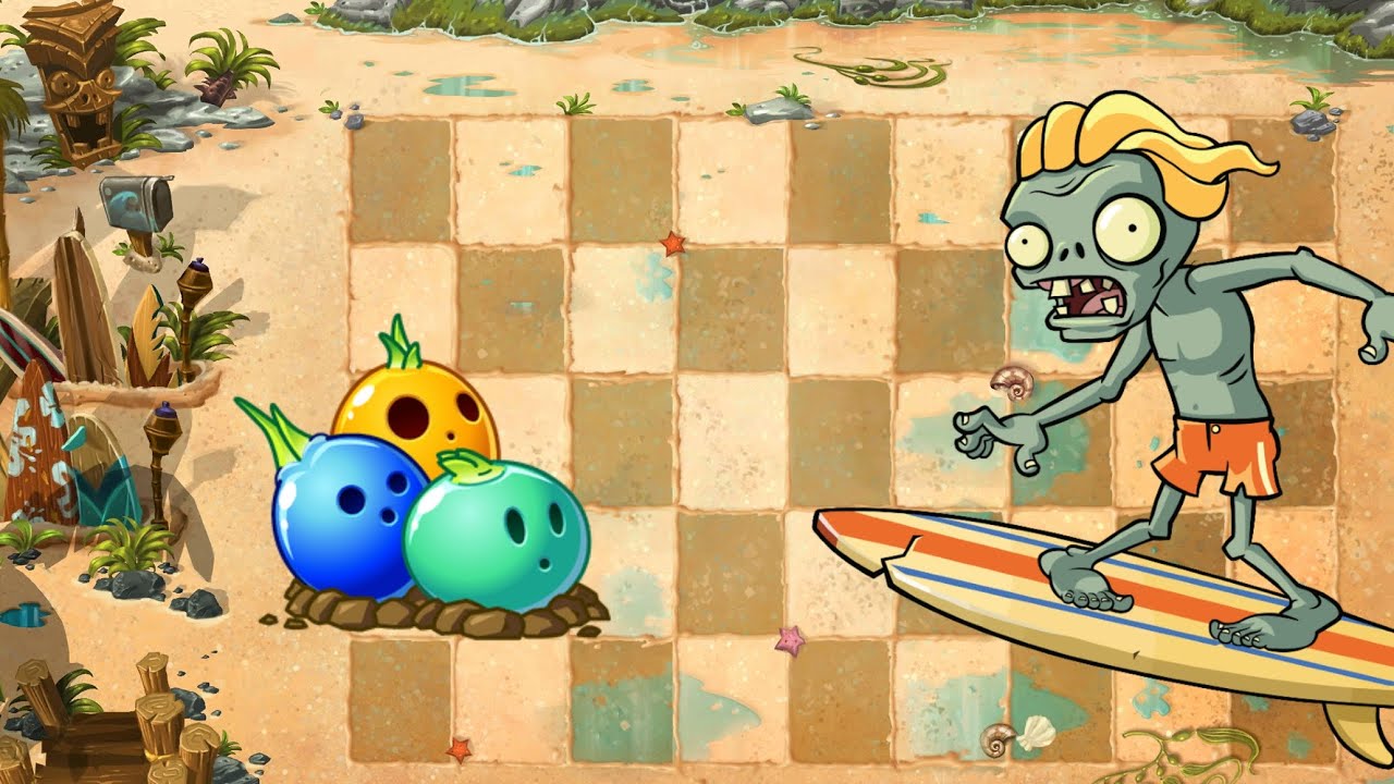 50 серия: Боулинг-луковицы и зомби-сёрферы 🌻🆚💀 Растения против зомби 2 (прохождение)