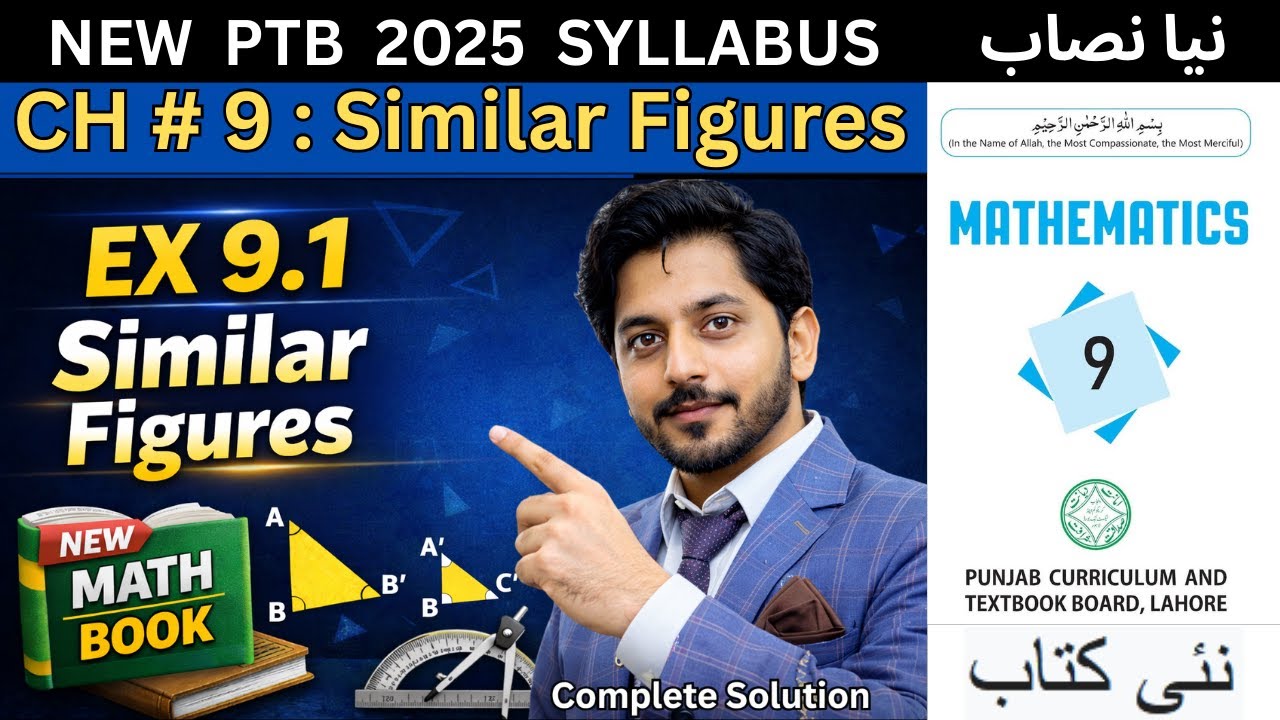 EX 9.1 | Ch 9 Similar Figures | Class 9 Math New PTB 2025 | Full Solution | 9th Maths 