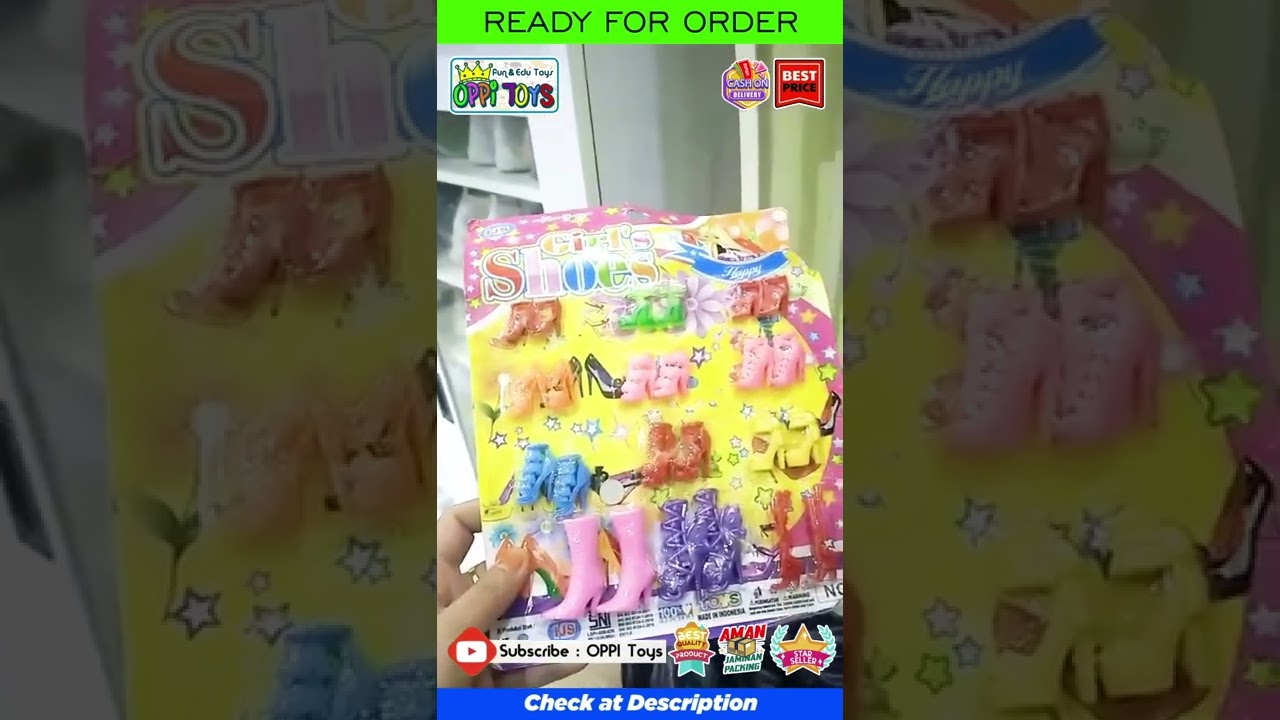 Mainan Anak Sepatu Sandal Boneka Barbie Set B5/B7-Sepatu Sandal High Heels Aneka Model 
