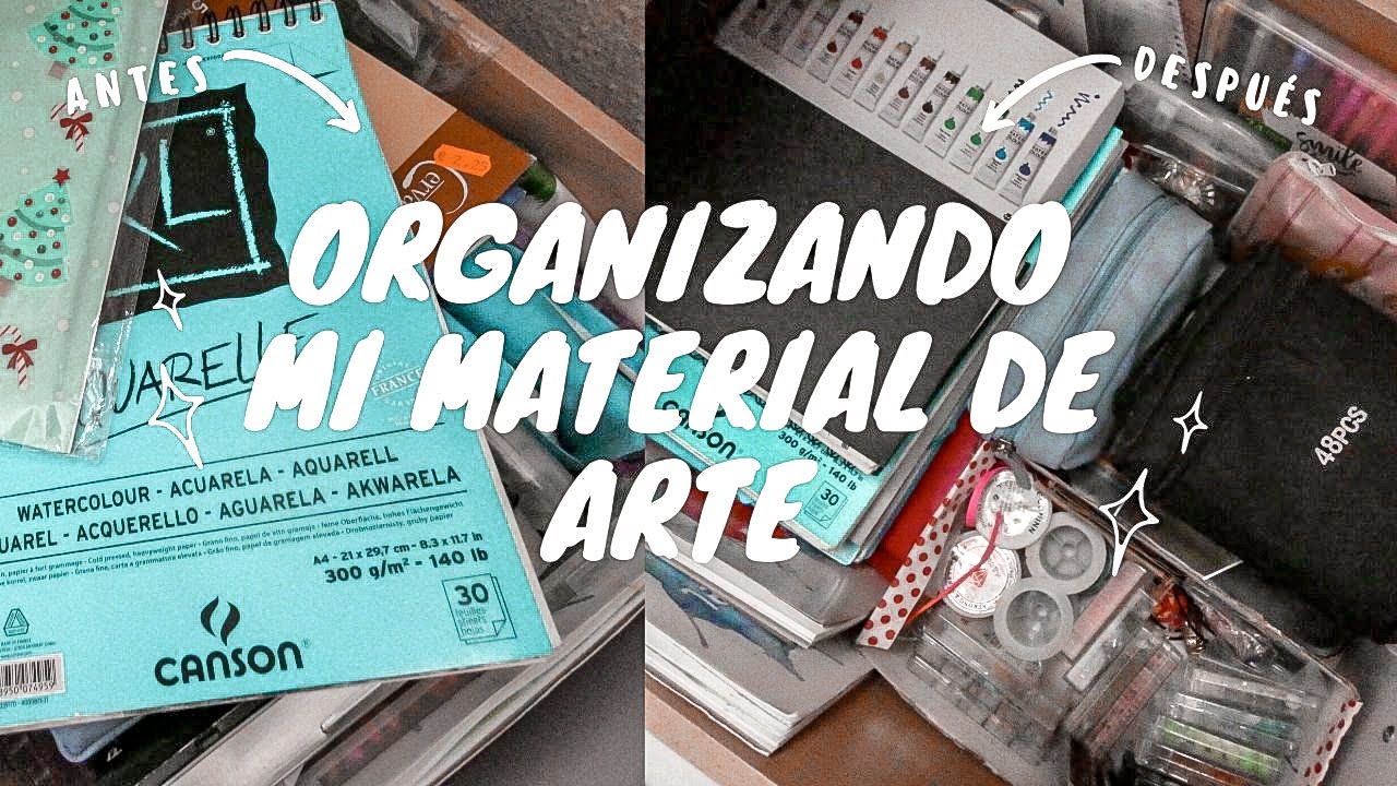 Organizando material de arte + Tour arte