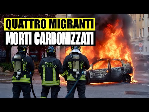 Video ORRORE A COSENZA: 4 MIGRANTI MORTI CARBONIZZATI IN AUTO. SONO STATI UCCISI