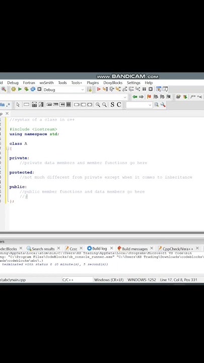 Syntax of a class in C++ #cpp #syntax - YouTube
