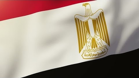4K Egypt flag waving in the wind. Looping sun rises style. Animation loop Stock video