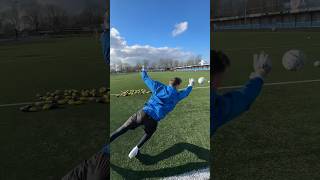 INSANE REACTION SAVES 😳 #goalkeeper #goalkeepertraining