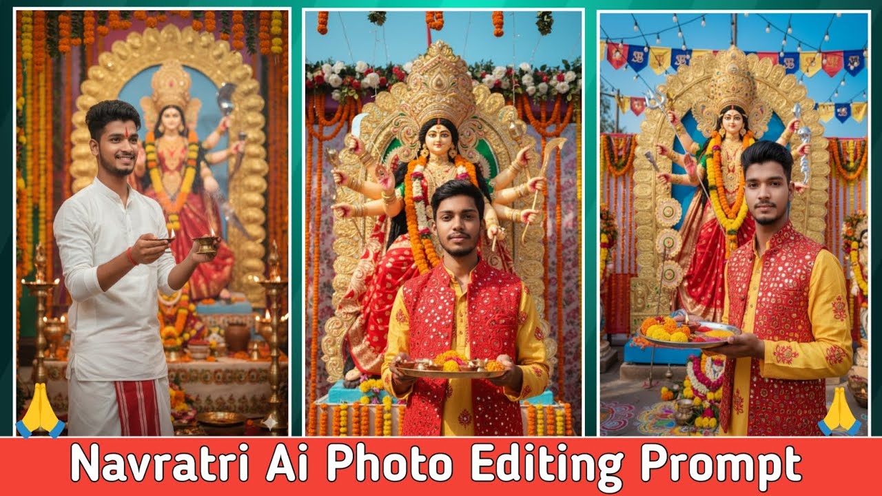 ✨"Viral Navratri Special 3D Maa Durga Photo Editing | Gemini App Viral Editing Trick 2025"🚀 