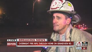 Crews battle early morning house fire in KCMO