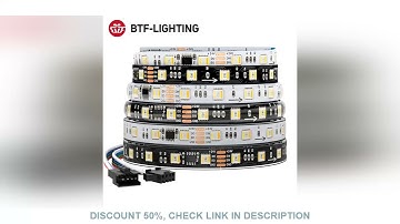 WS2805 Pixels LED Strip Light RGBCCT 5 in 1 Addressable LED Lights Dual Signal RGB WW CW 3000K-6500K