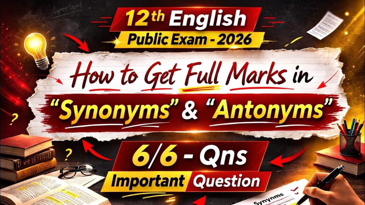 12th English Important Synonyms and Antonyms #12thenglish - YouTube